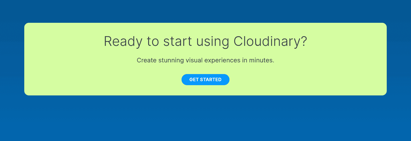 Cloudinary Cta