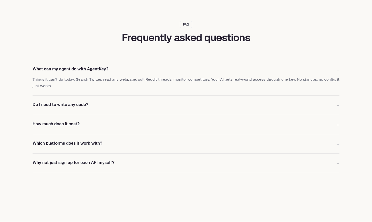 AgentKey Faq