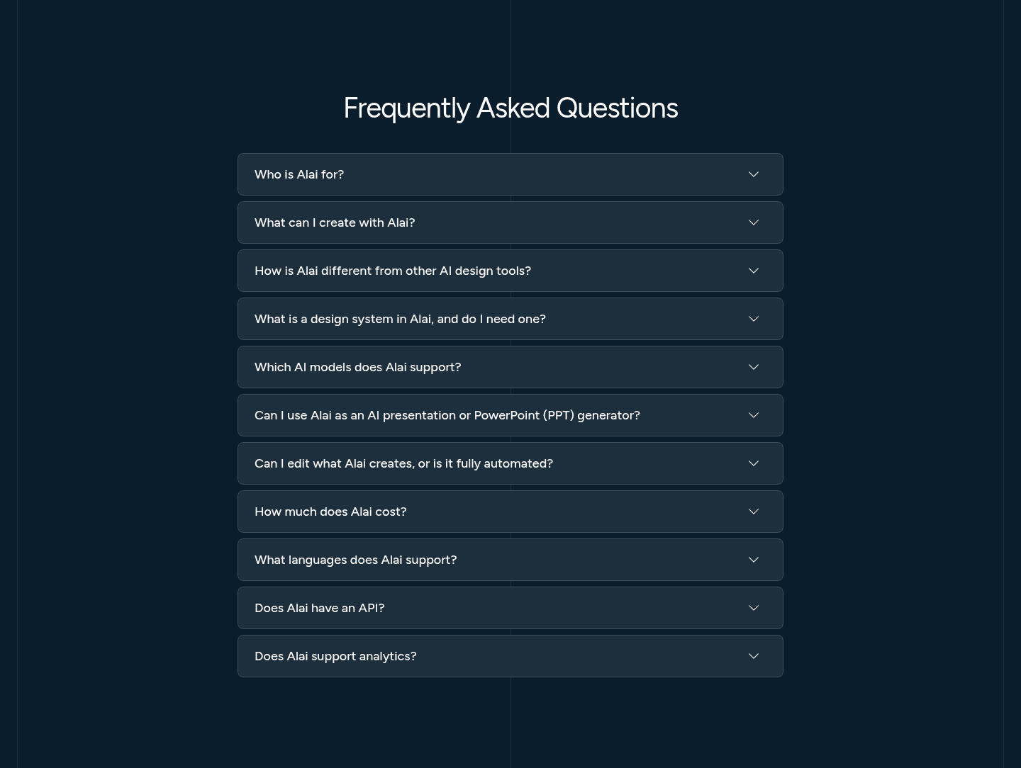Alai 2.0 Faq