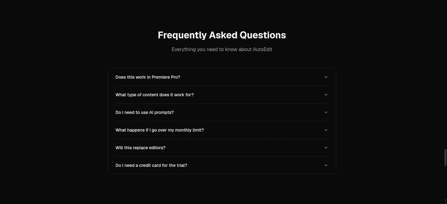 AutoEdit Faq