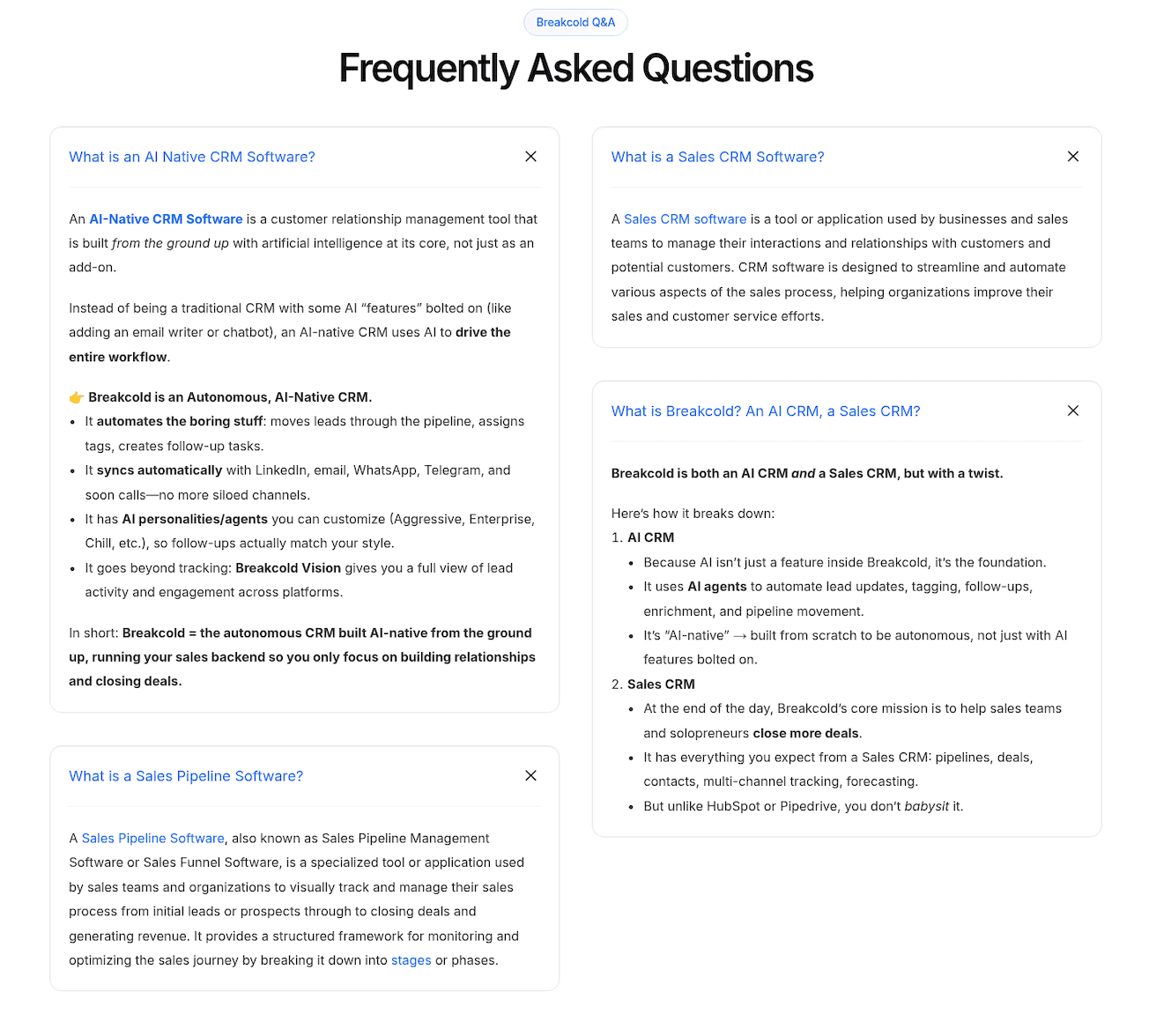 Breakcold Faq