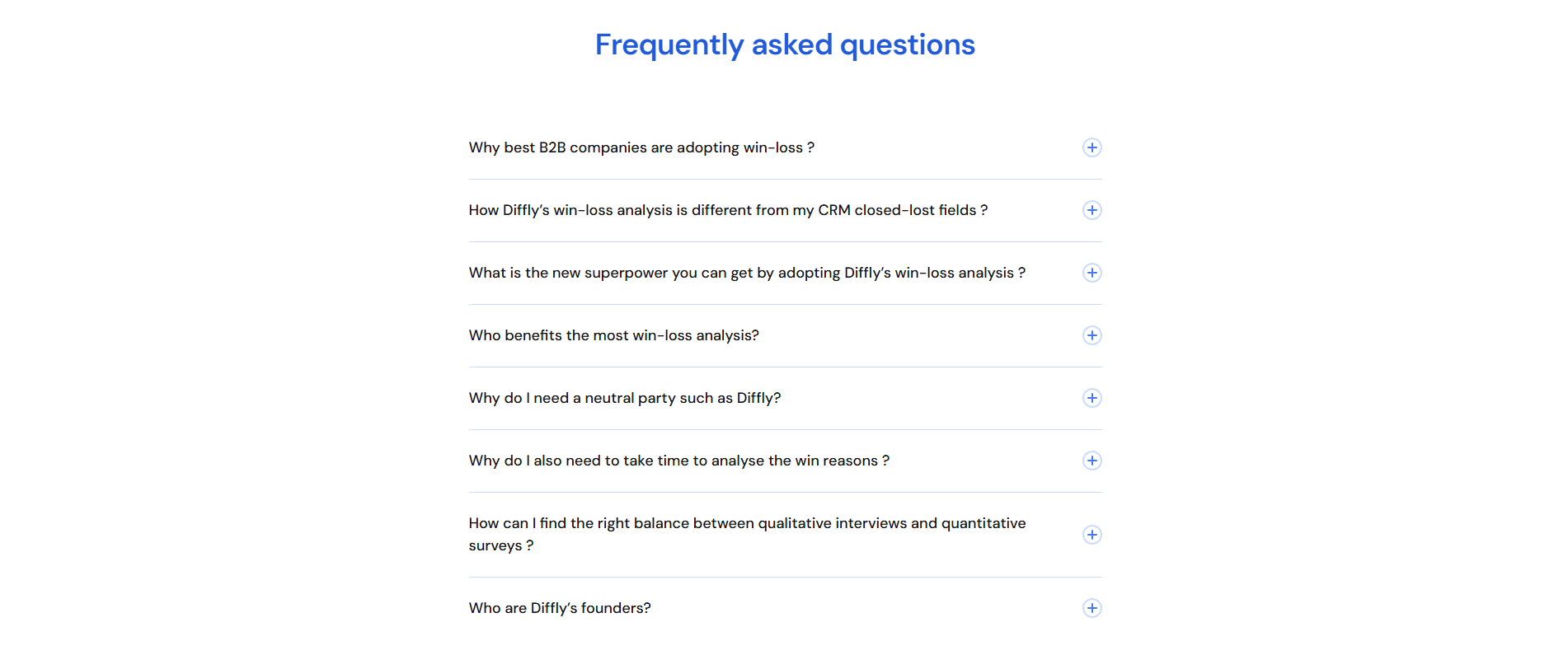 Diffly Faq