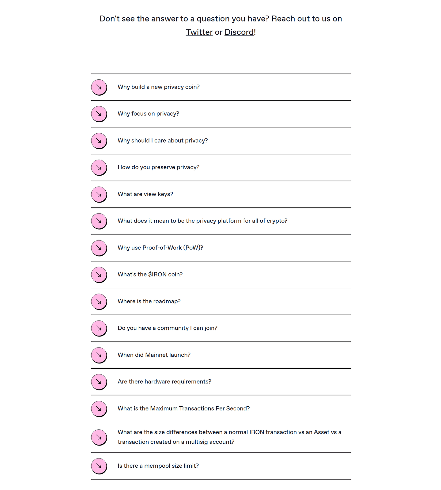 Iron Fish Faq