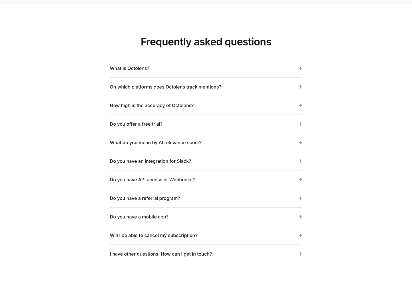 Octolens Faq