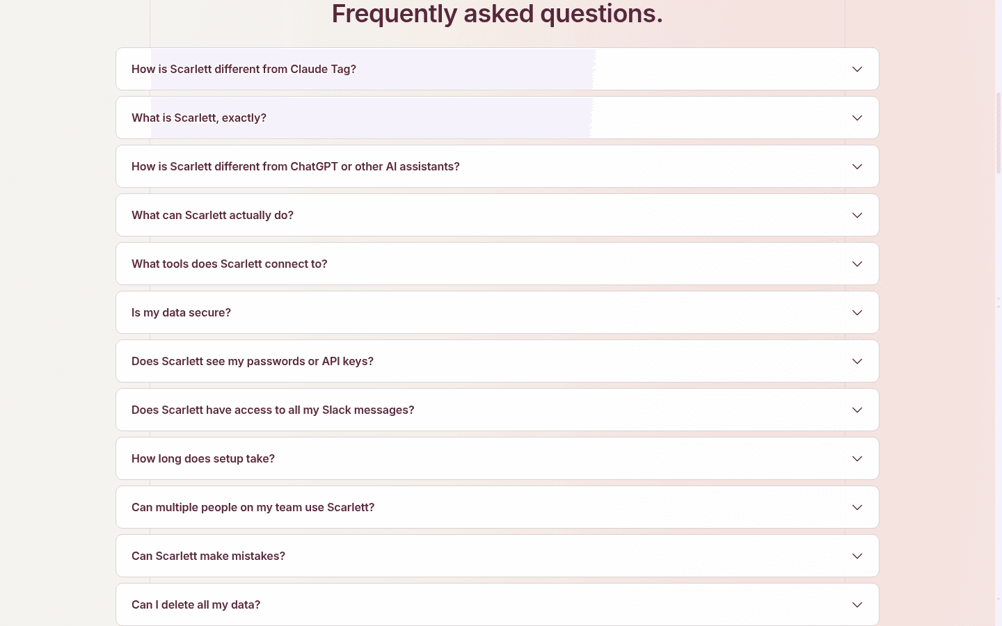 Scarlett. Faq