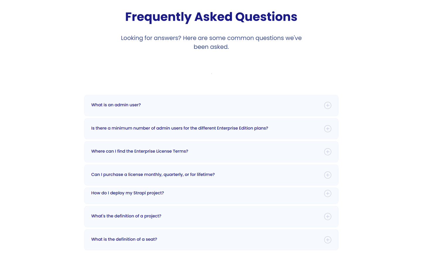 Strapi Faq