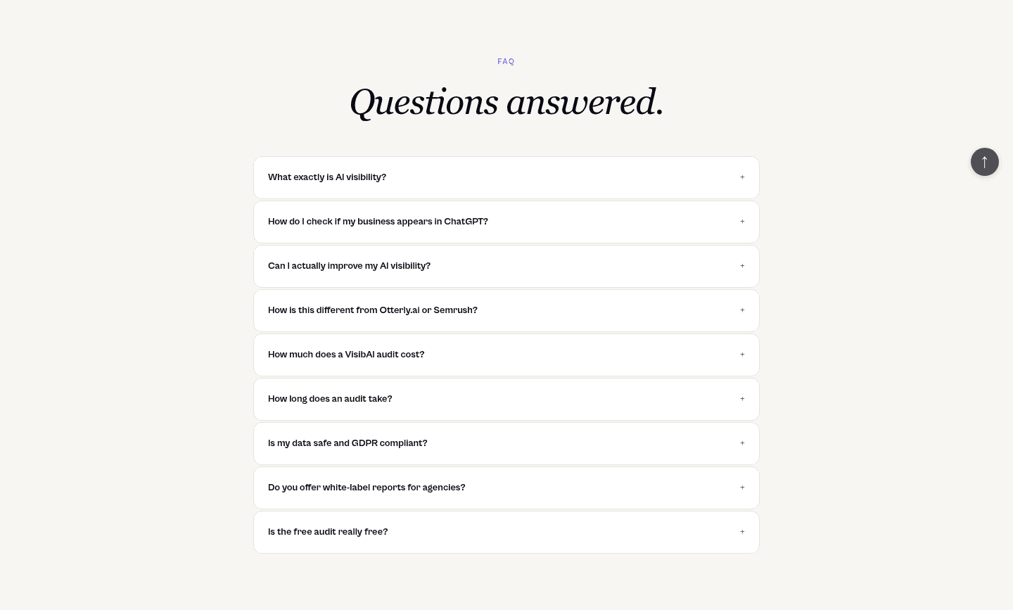 VisibAI Faq