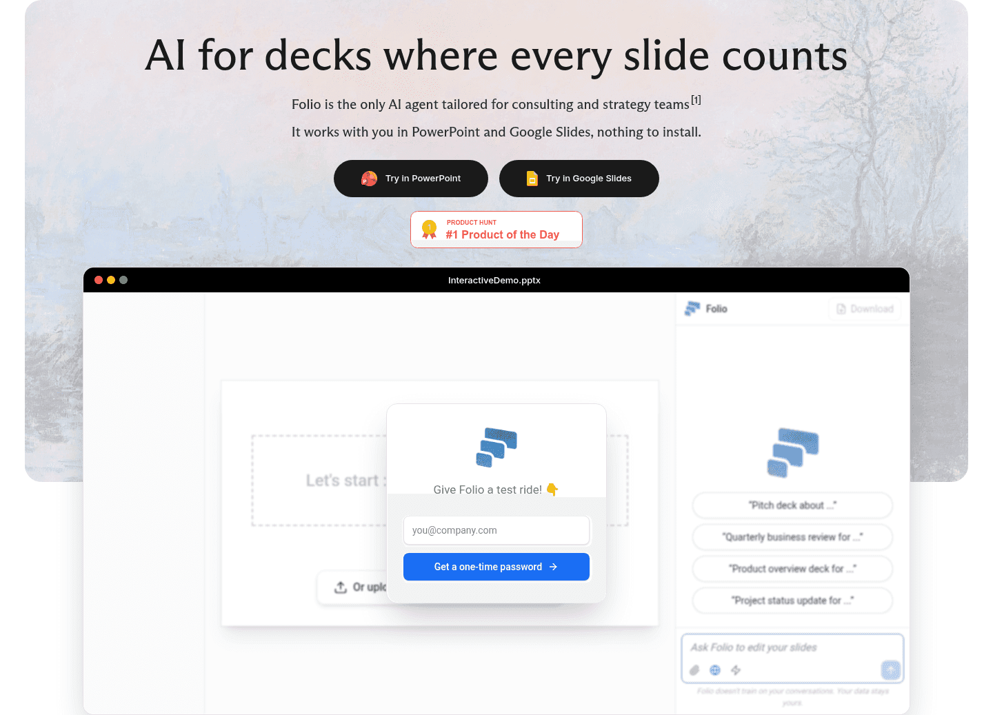 Folio AI Hero
