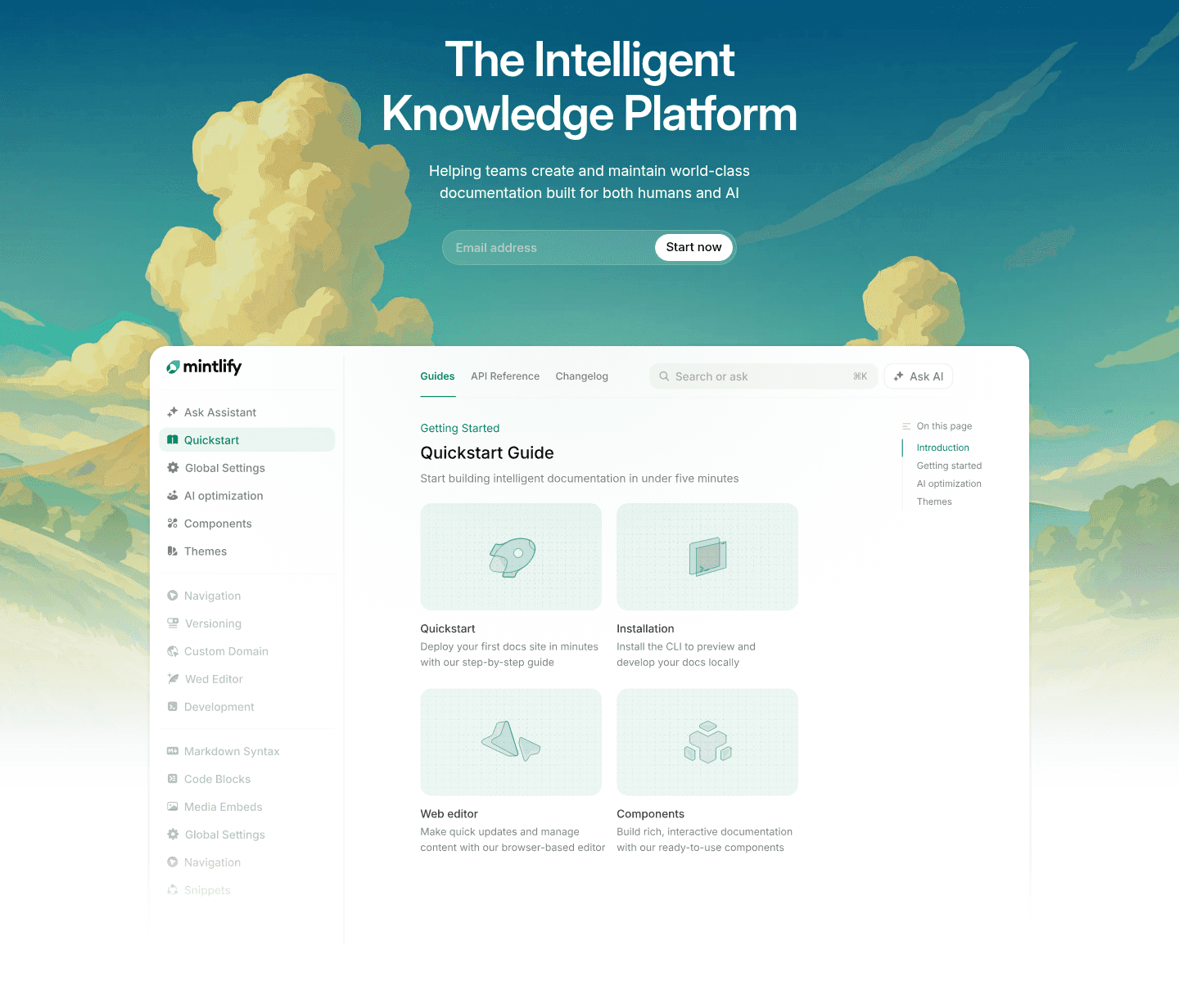Mintlify Hero