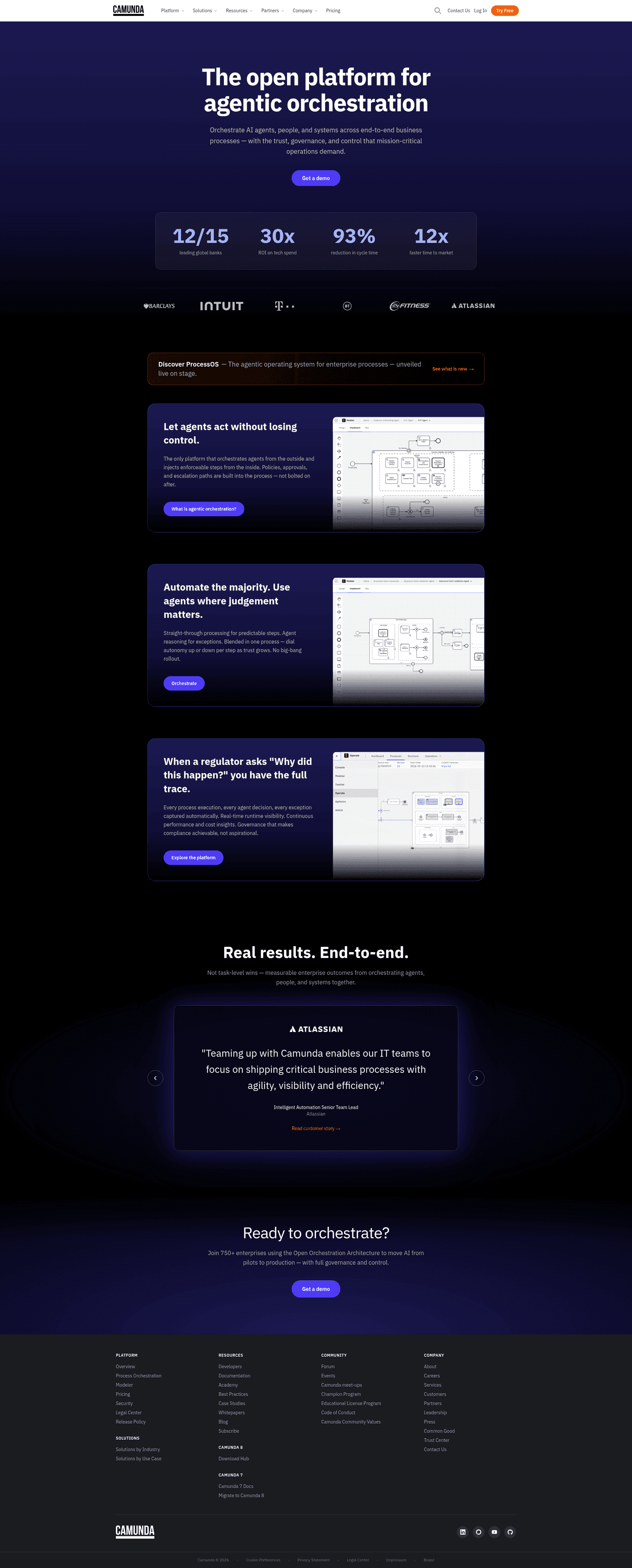 Camunda homepage