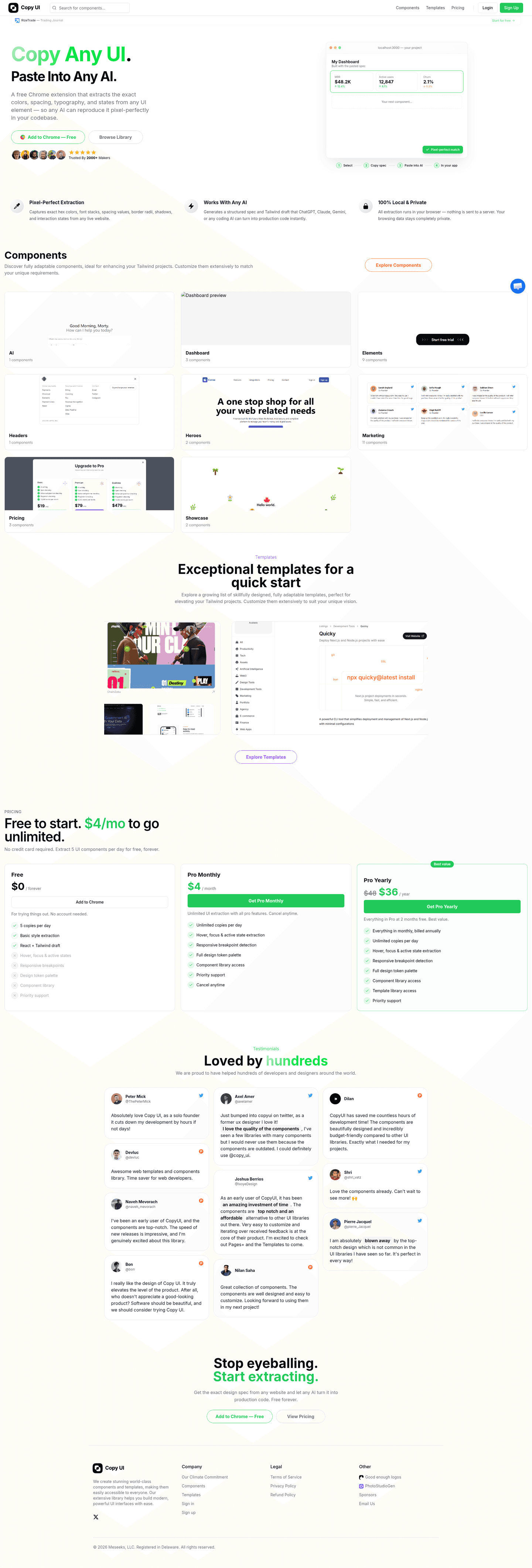 CopyUI homepage