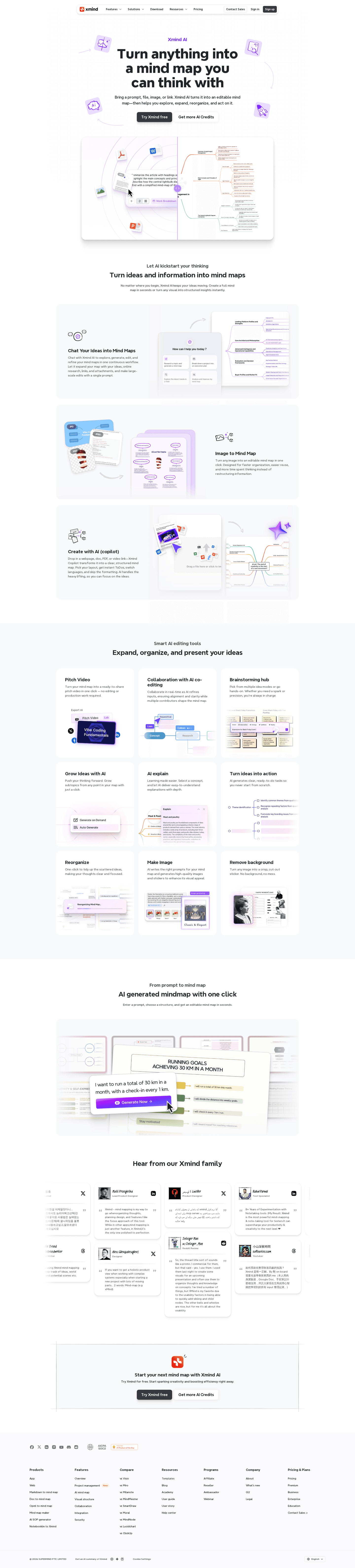 Xmind AI product page