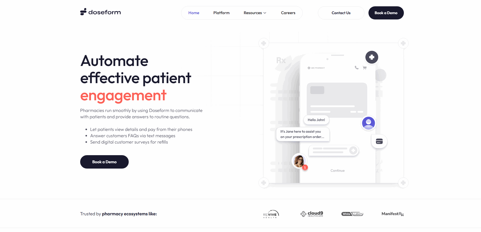 Doseform hero section