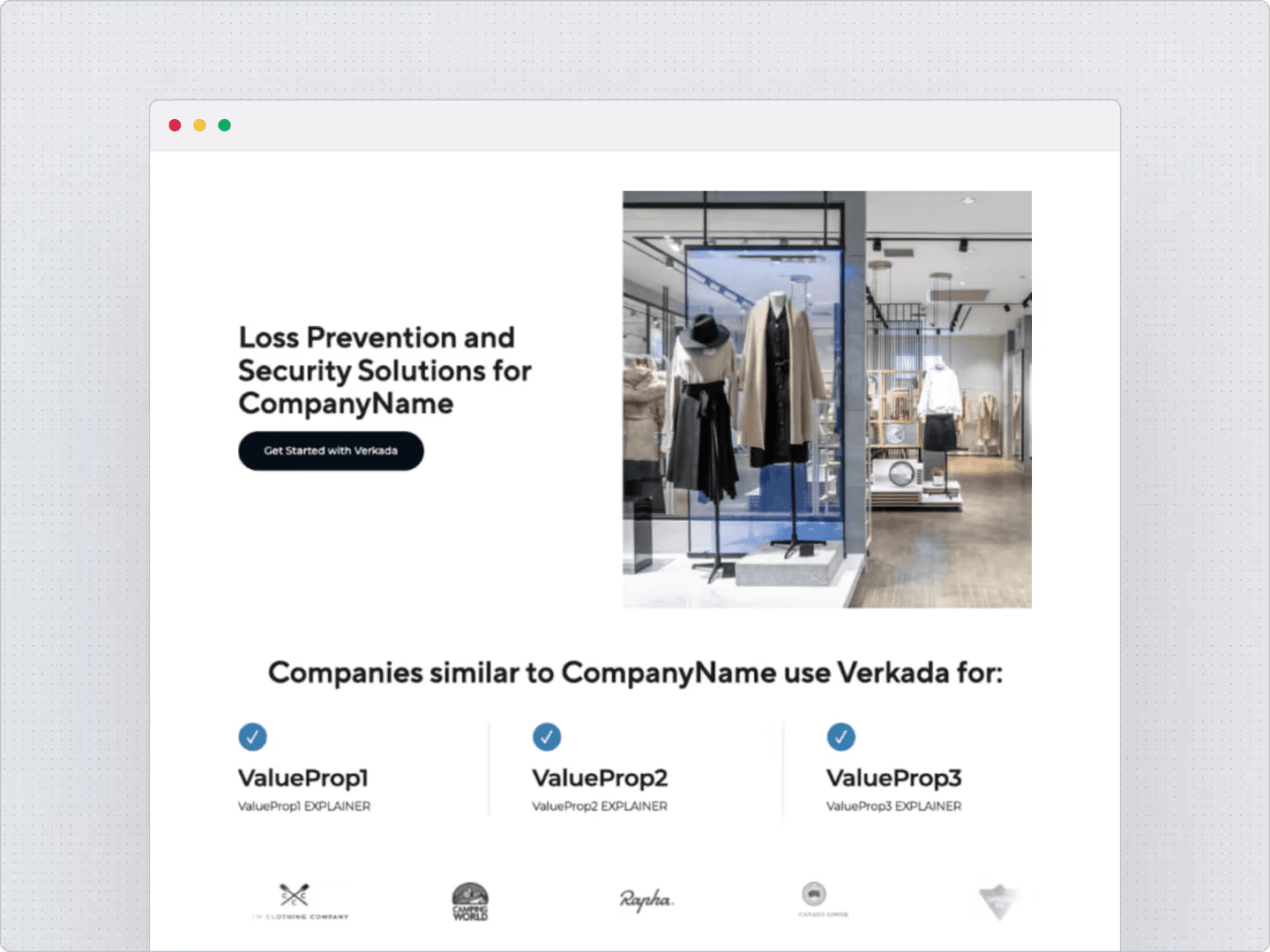 Verkada relie les données prospects enrichies dans Clay à des pages personnalisées dans Webflow