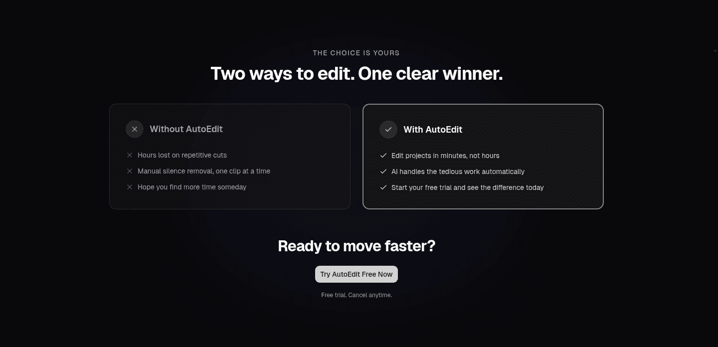 AutoEdit Comparison