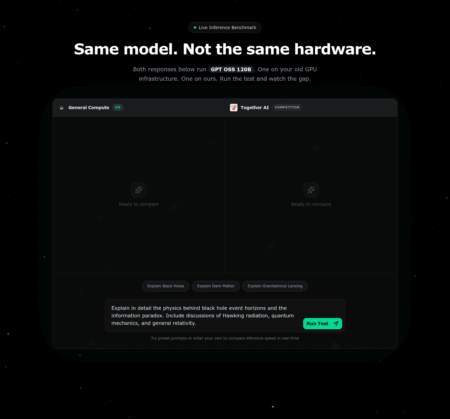 General Compute Comparison