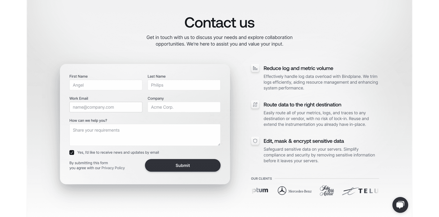 Bindplane Contact