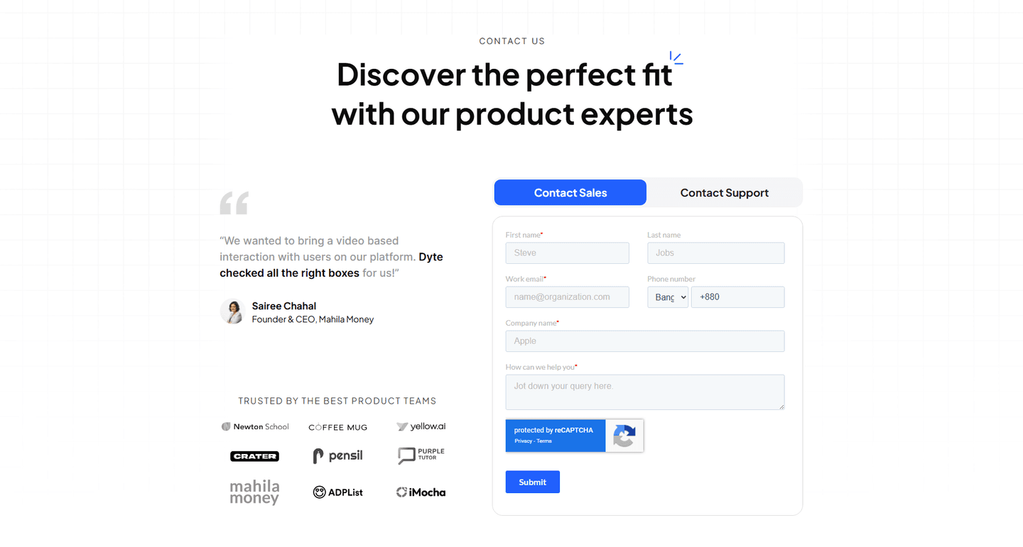 Dyte Contact