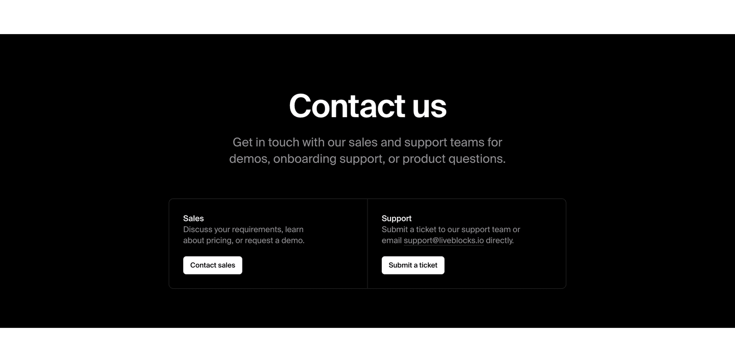 Liveblocks Contact