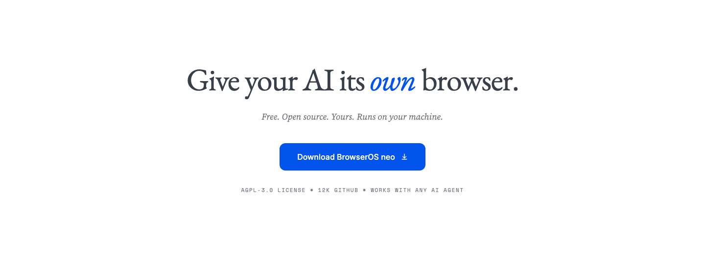 BrowserOS neo cta section