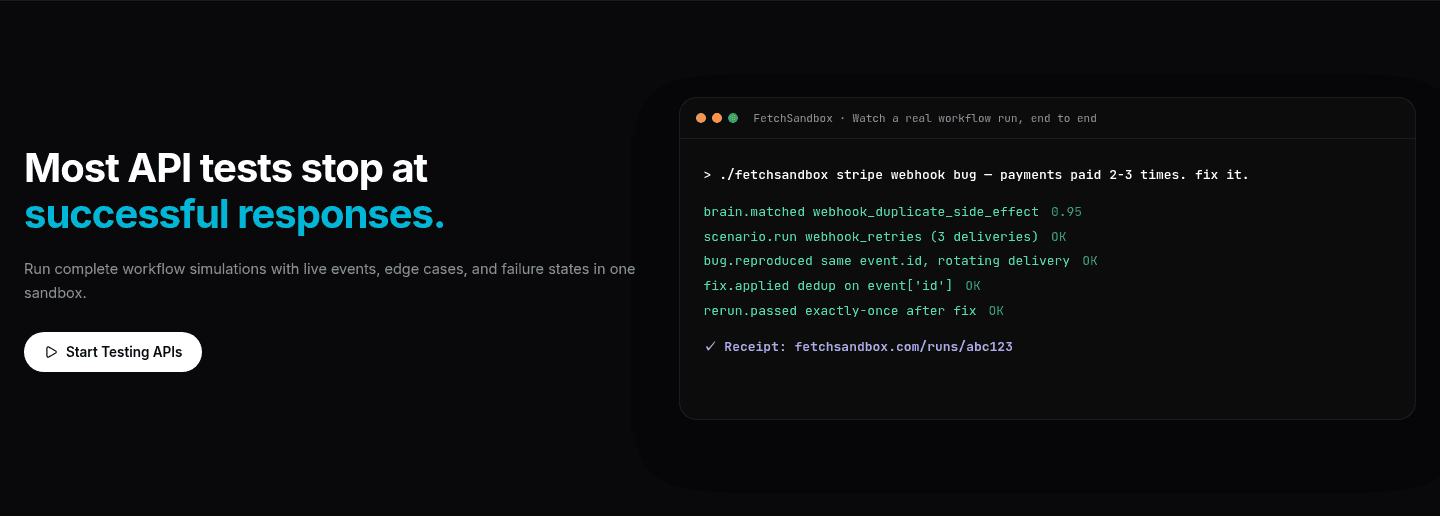 FetchSandbox Cta