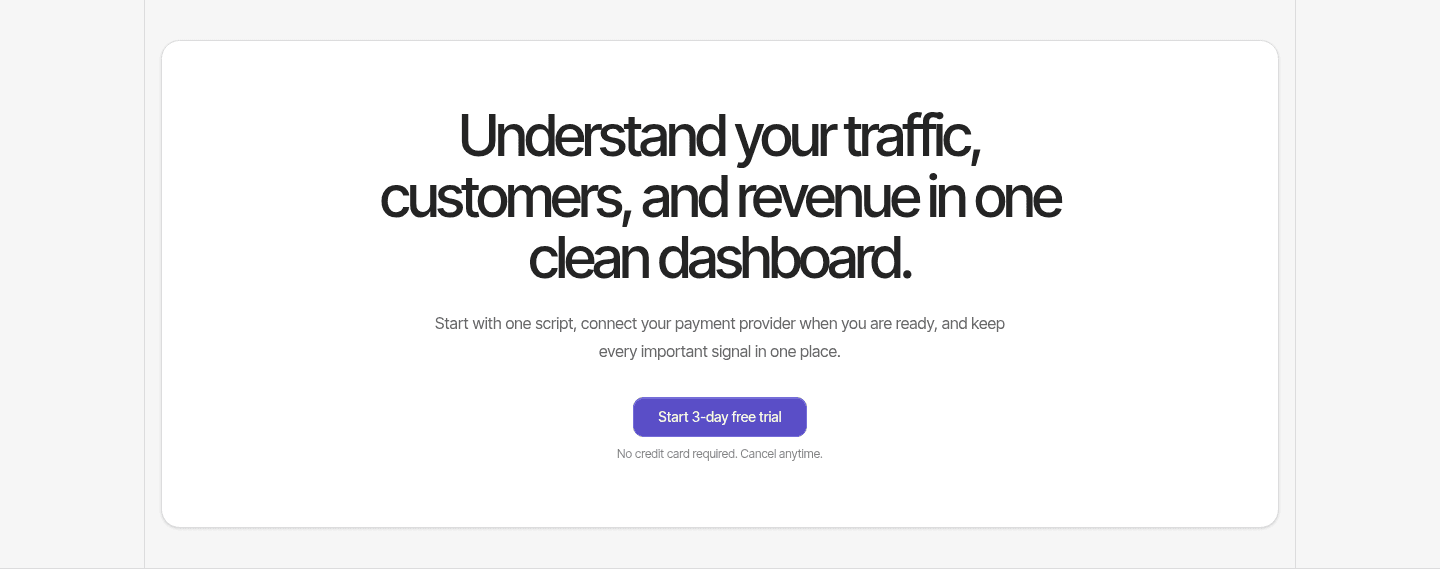 Sleek Analytics Cta