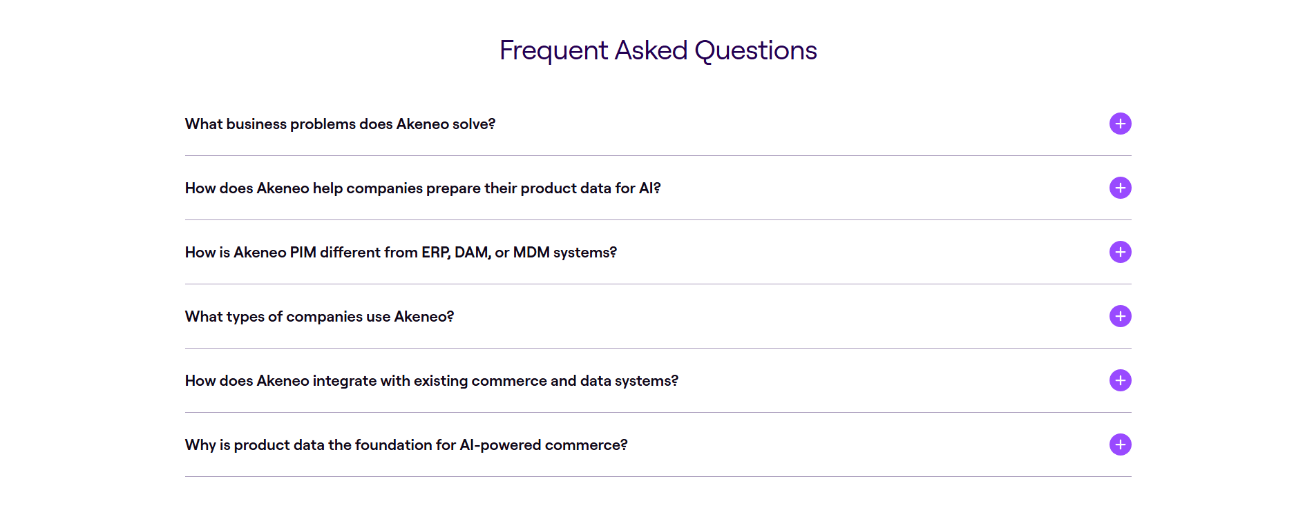 Akeneo Faq