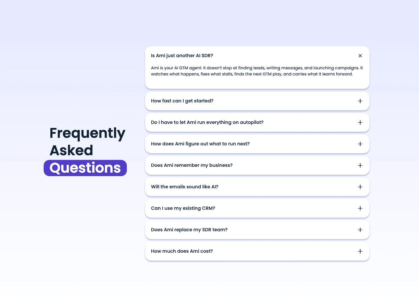 Ami AI Faq