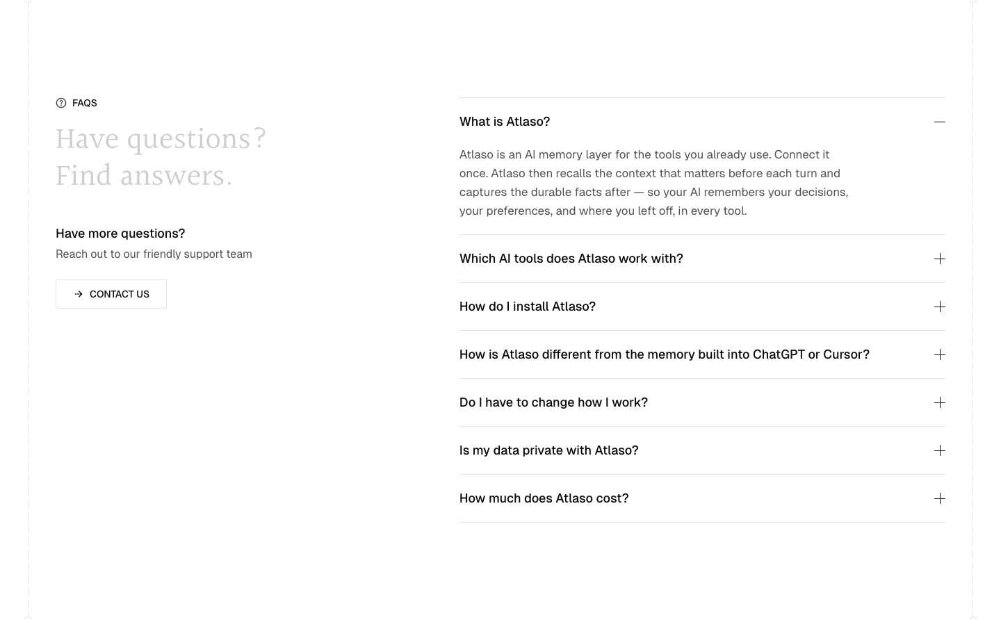 Atlaso Faq