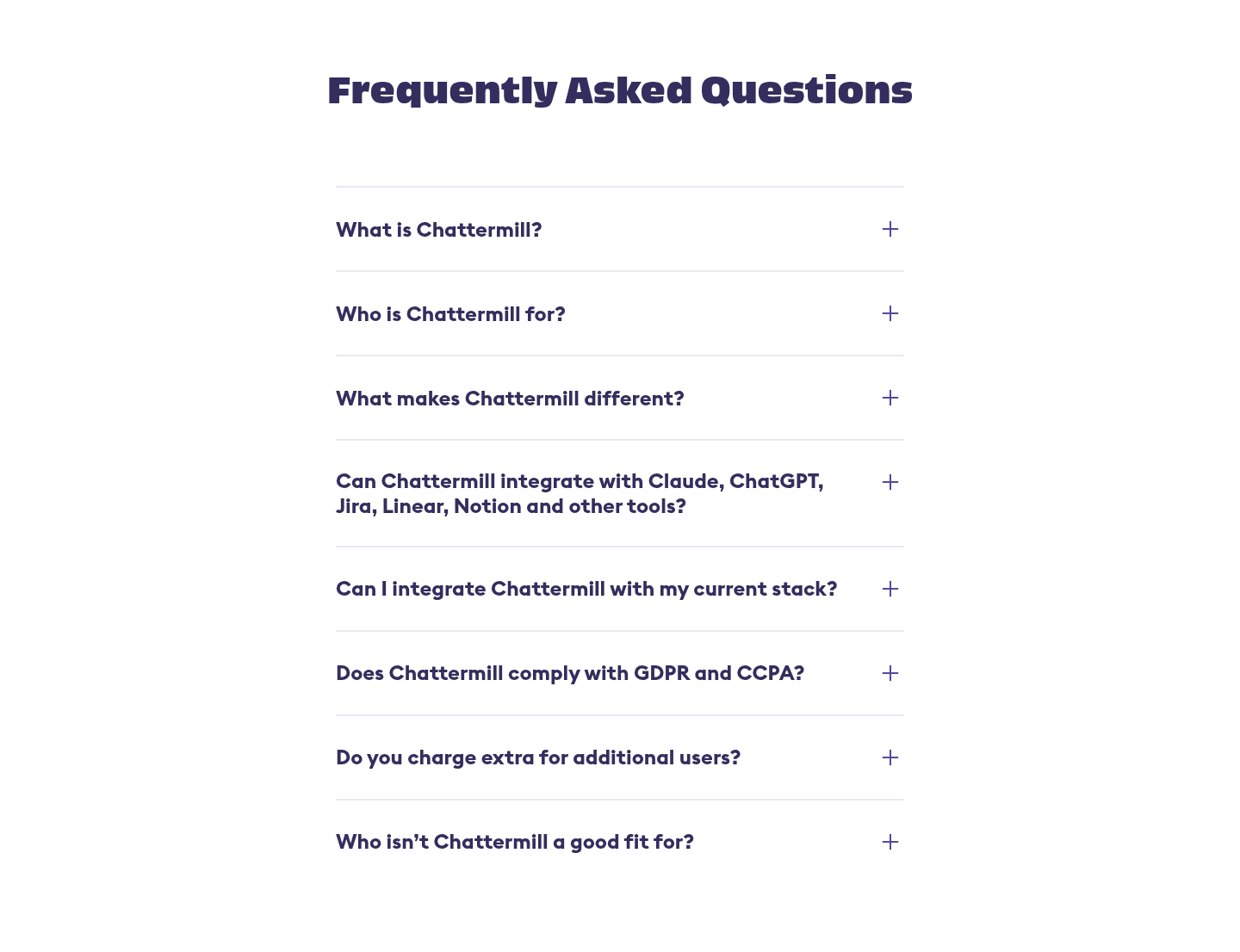 Chattermill Faq