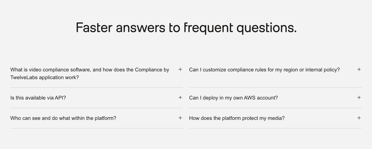 Compliance by TwelveLabs Faq