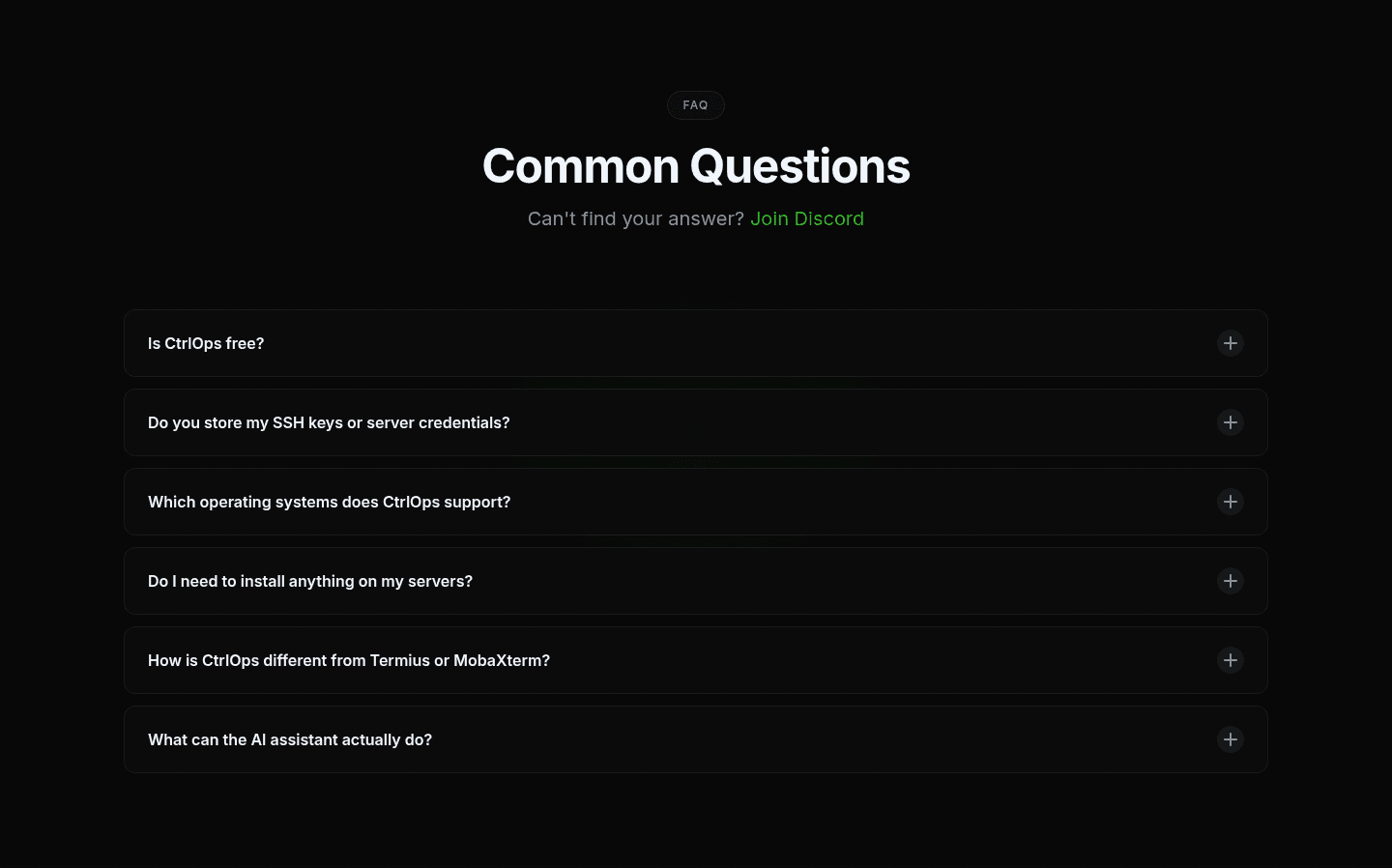 CtrlOps Faq