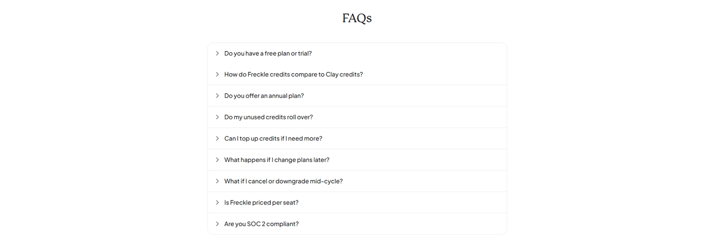 Freckle Faq