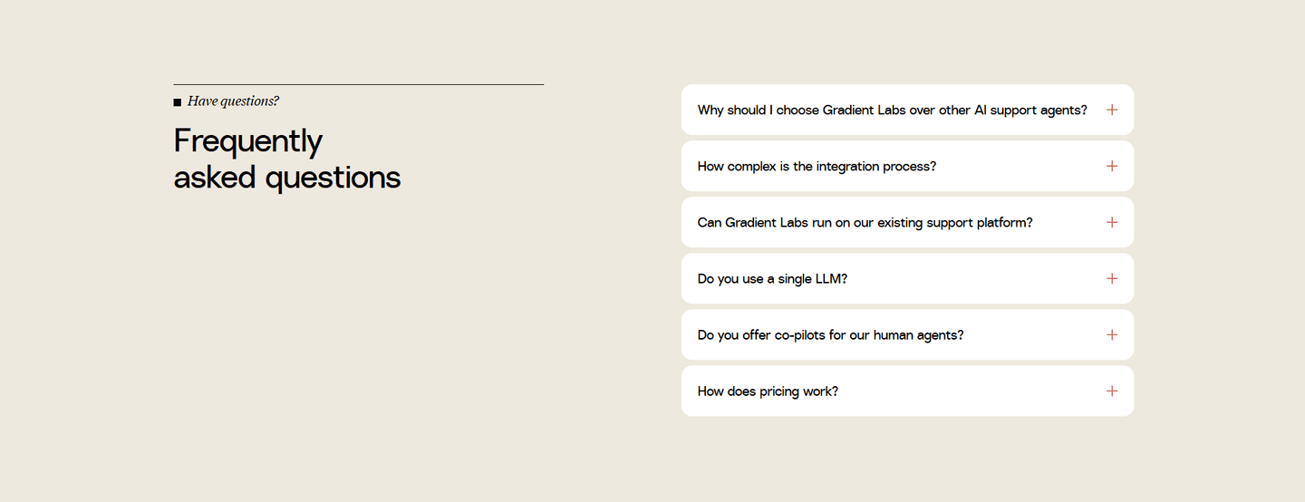 Gradient Labs Faq