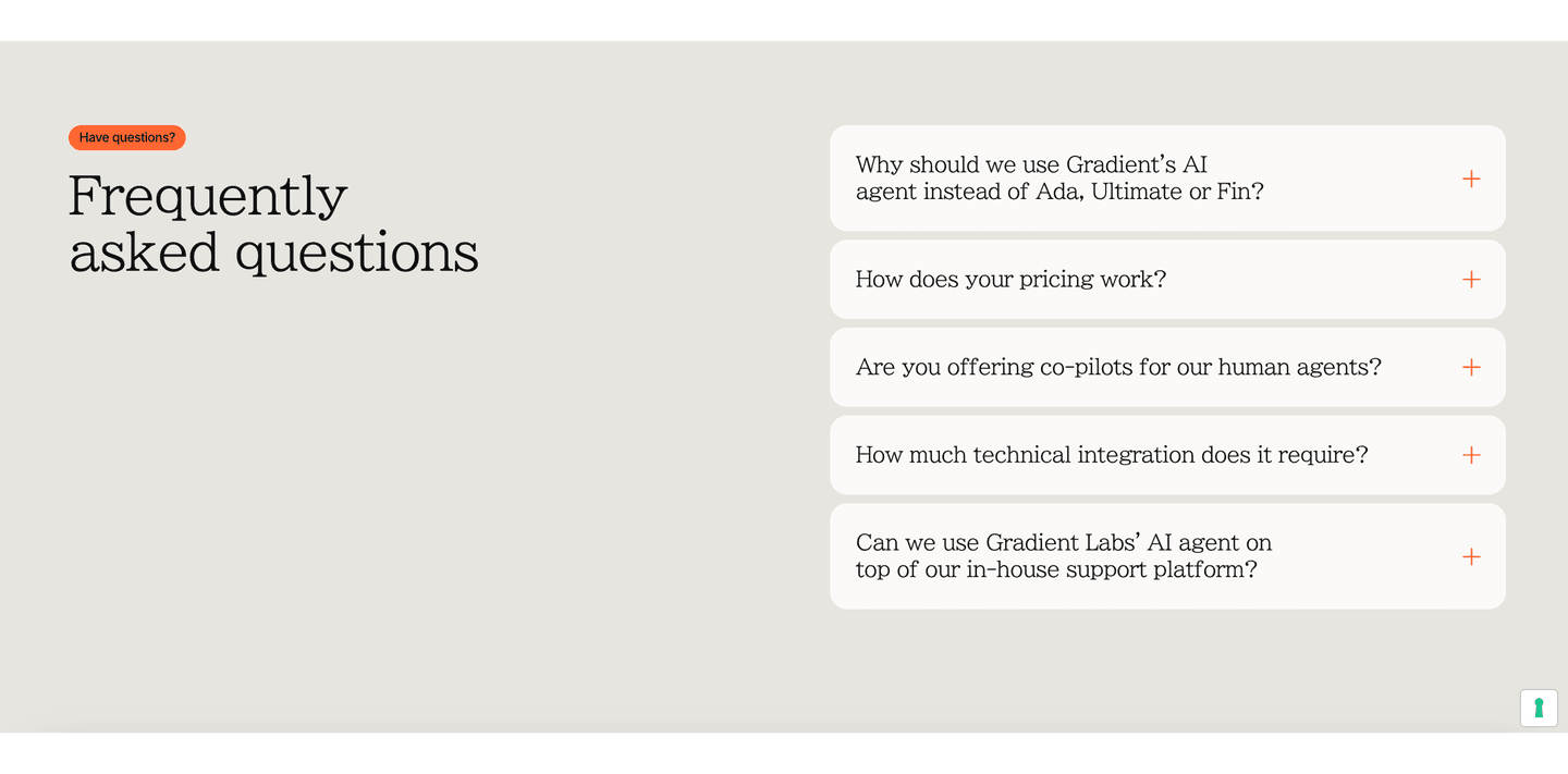 Gradient Labs Faq
