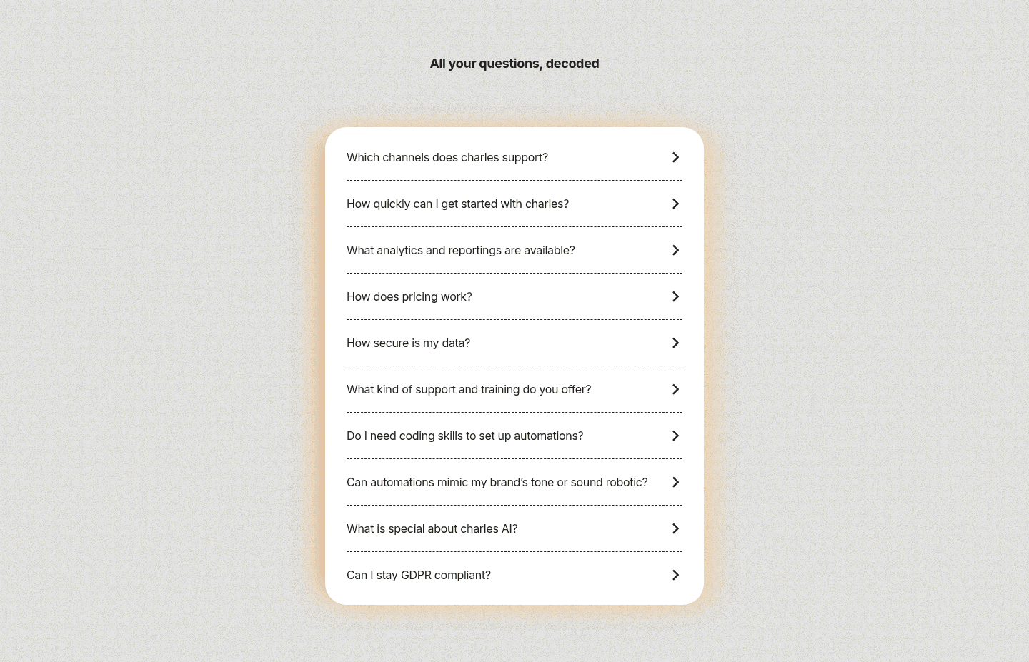 Hello Charles Faq