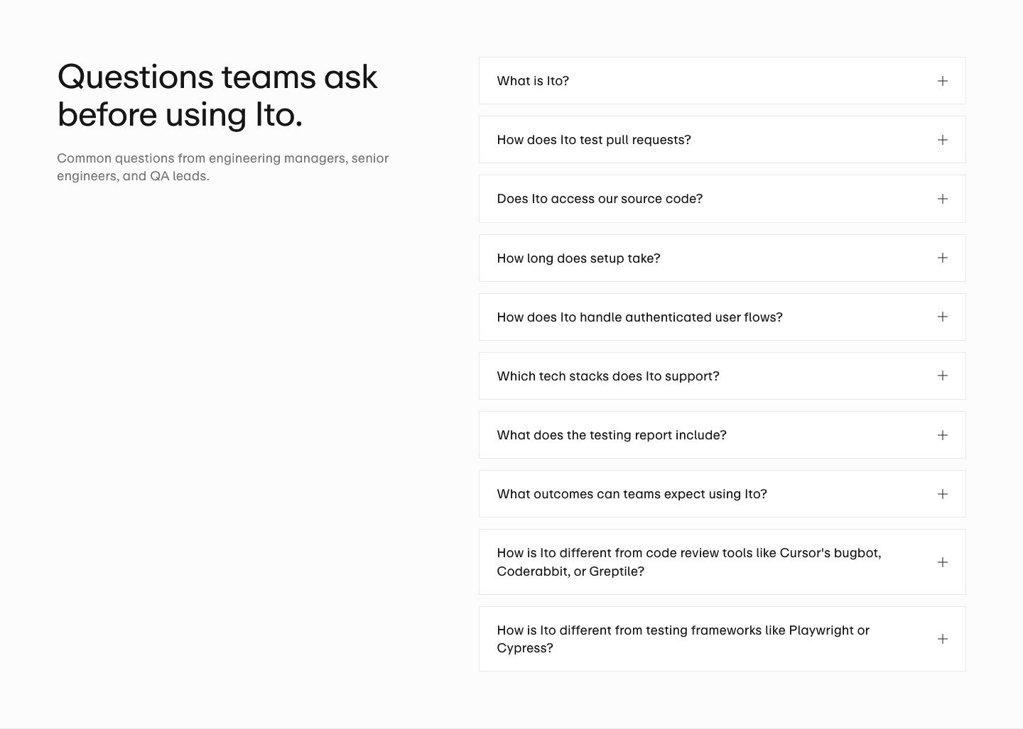 Ito Faq