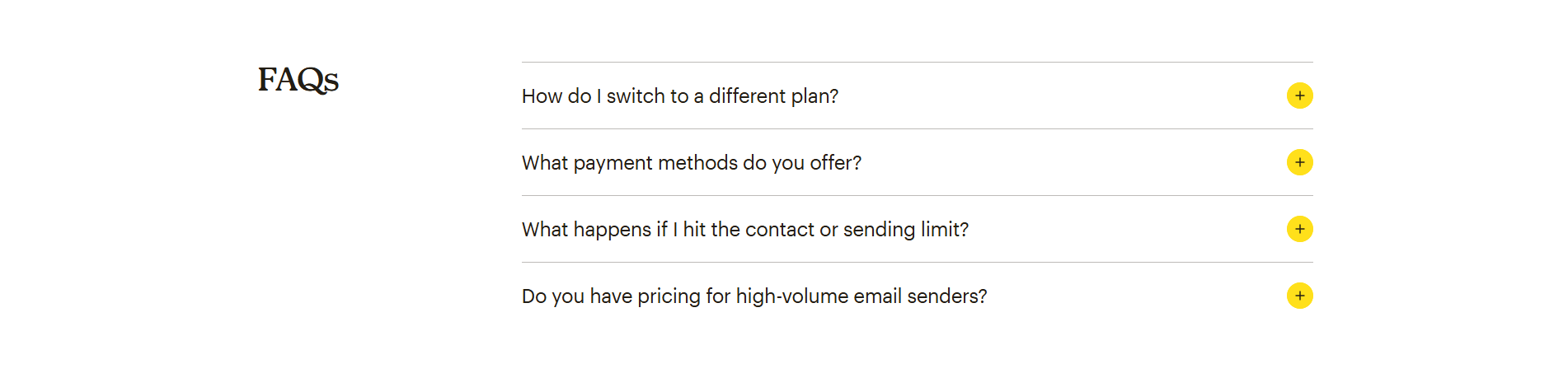 Mailchimp Faq