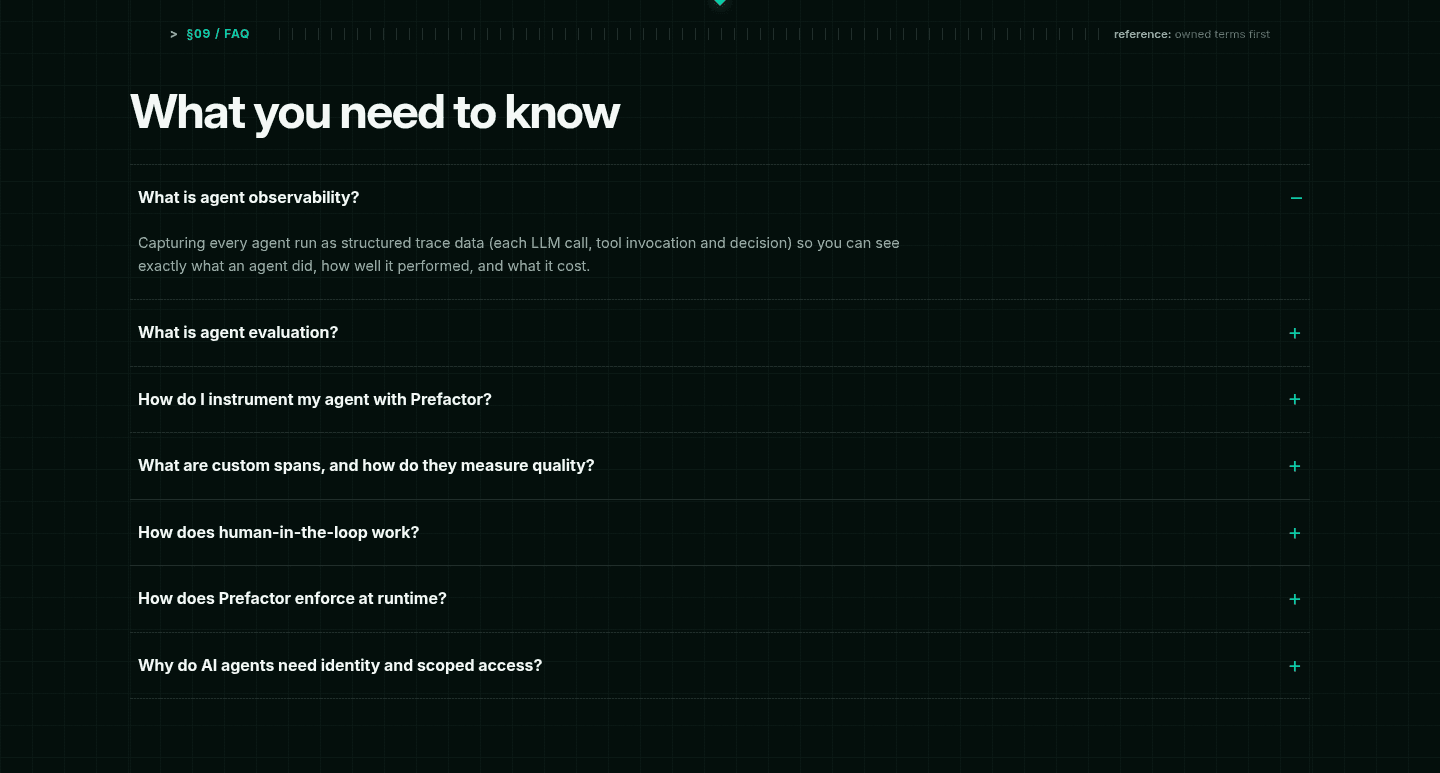 Prefactor Faq