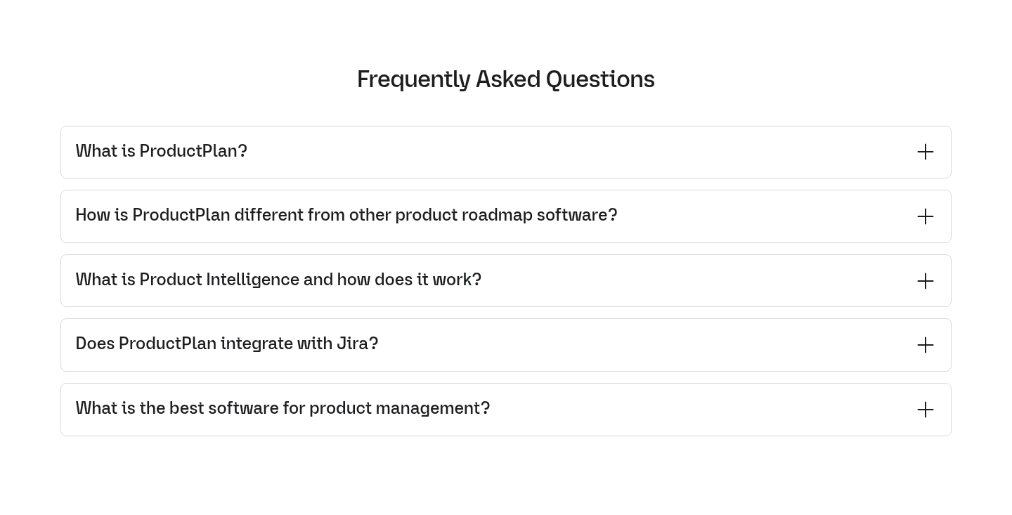 Productplan Faq