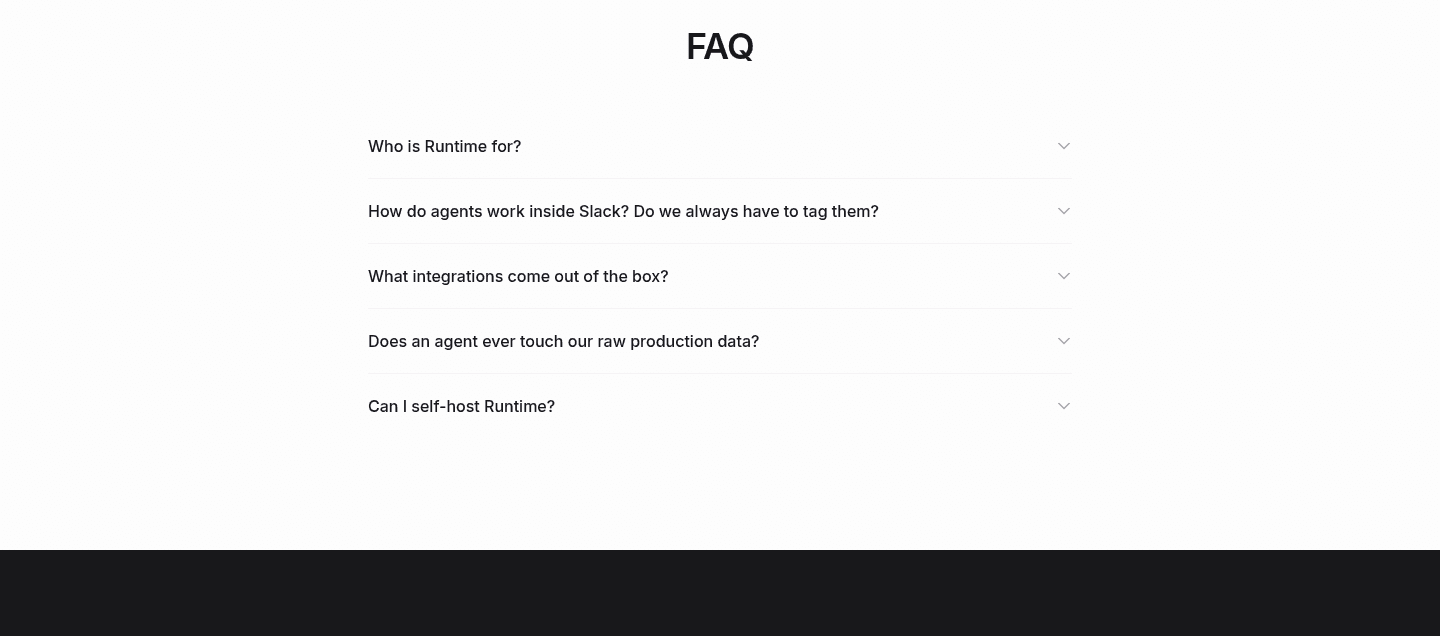 Runtime Faq