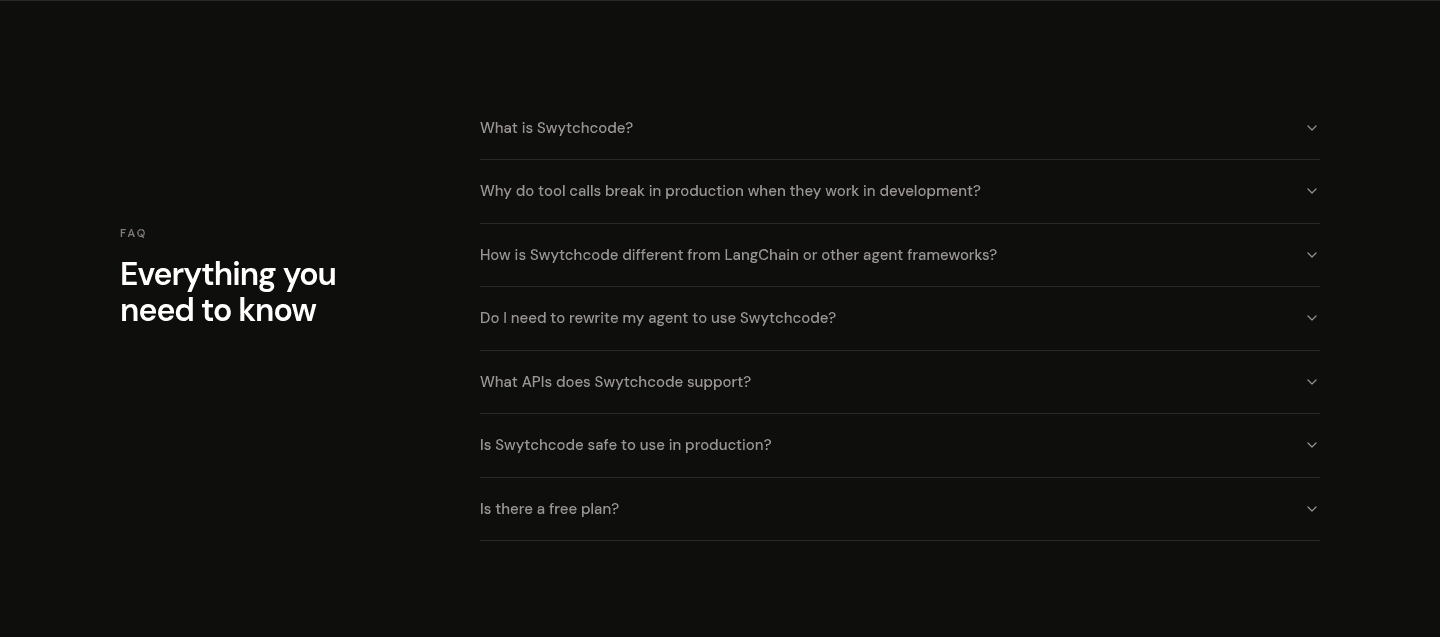 Swytchcode CLI Faq
