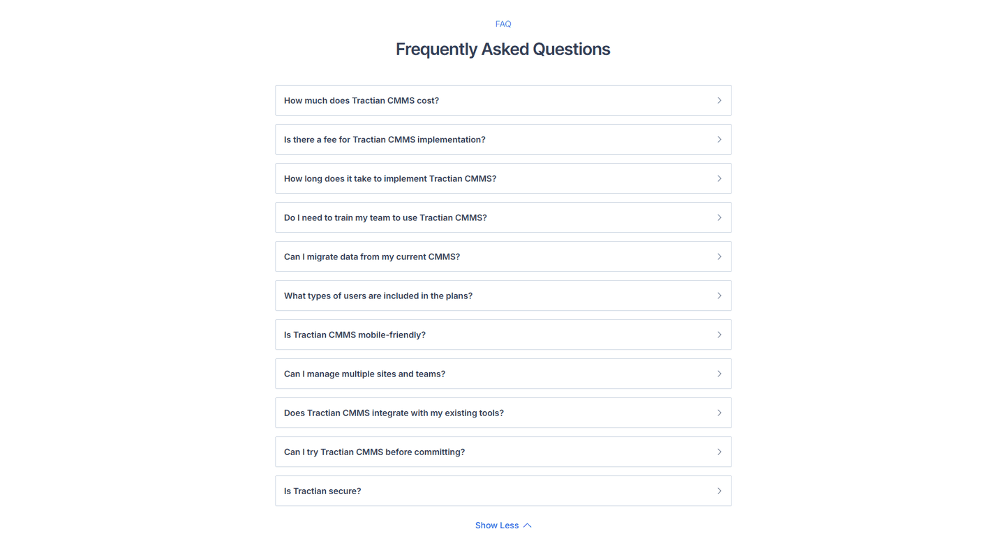 Tractian Faq