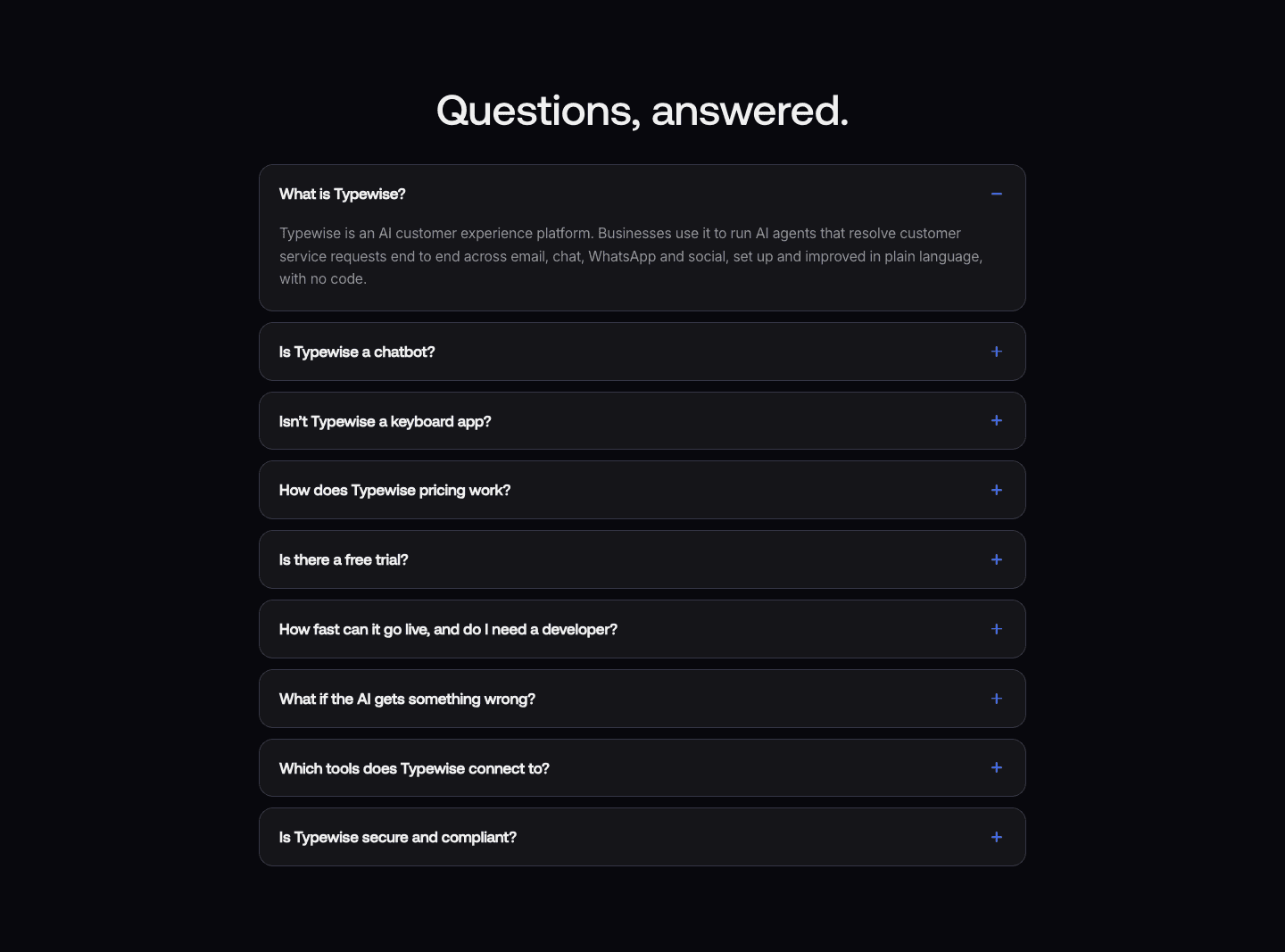 Typewise Nova Faq
