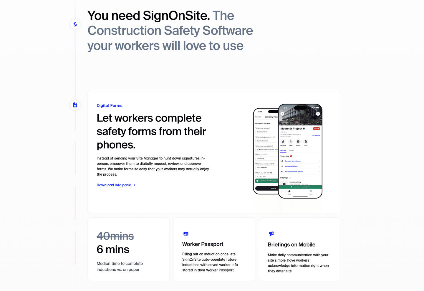 SignOnSite Features