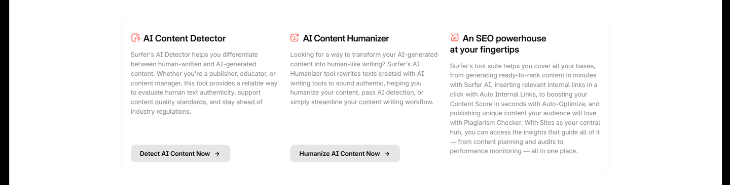 Surfer SEO Features