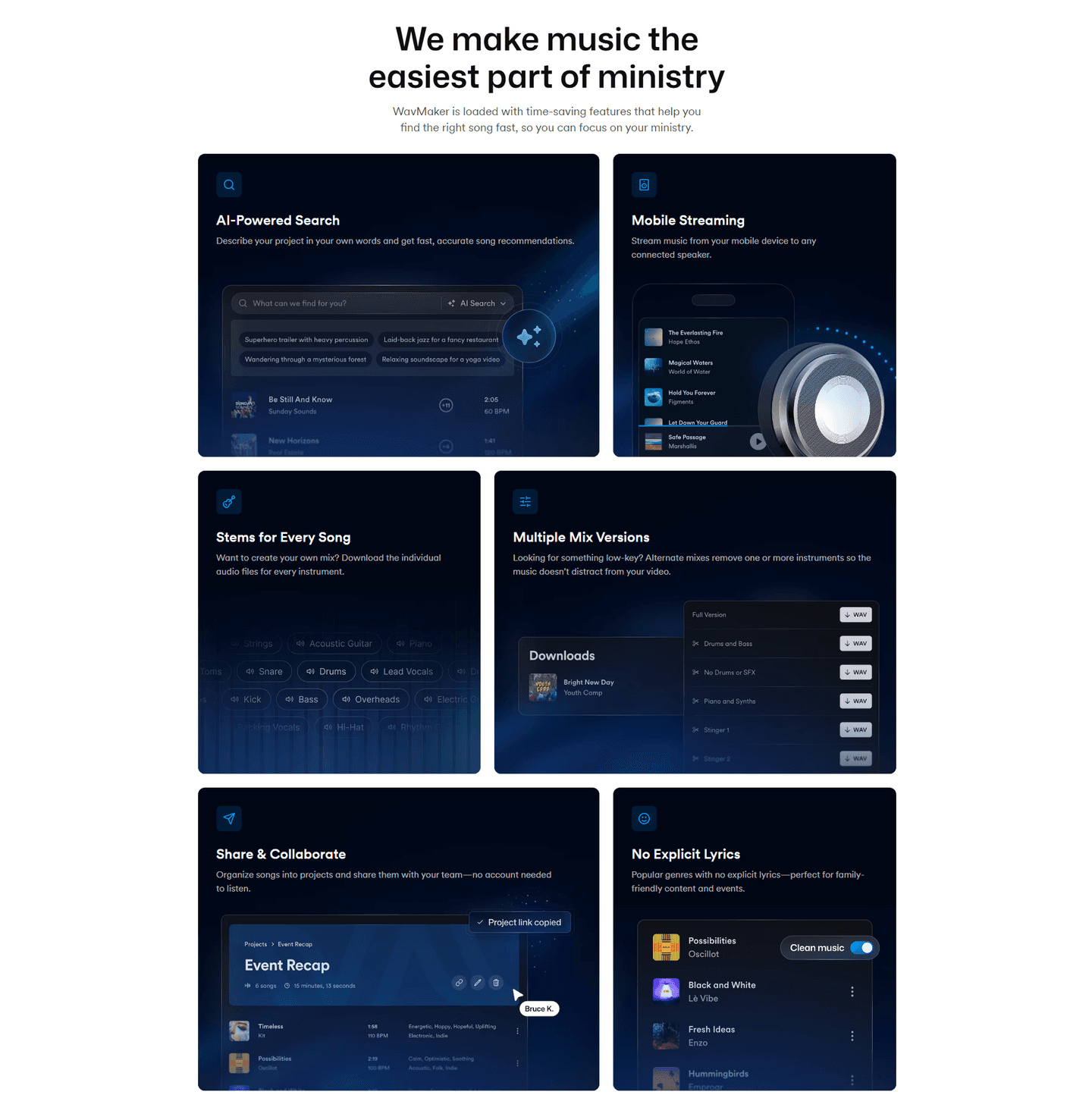 WavMaker Features