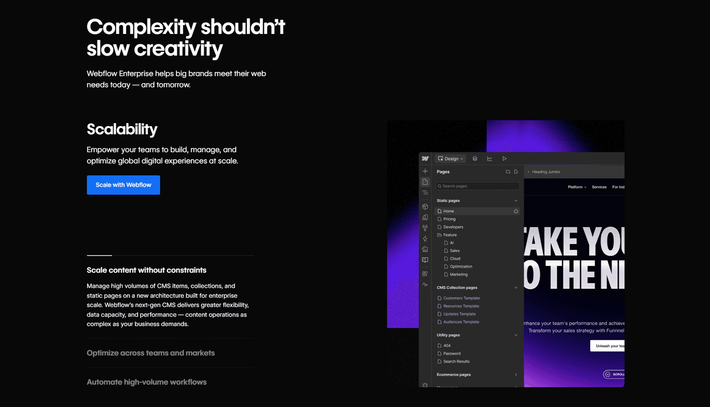 Webflow Features