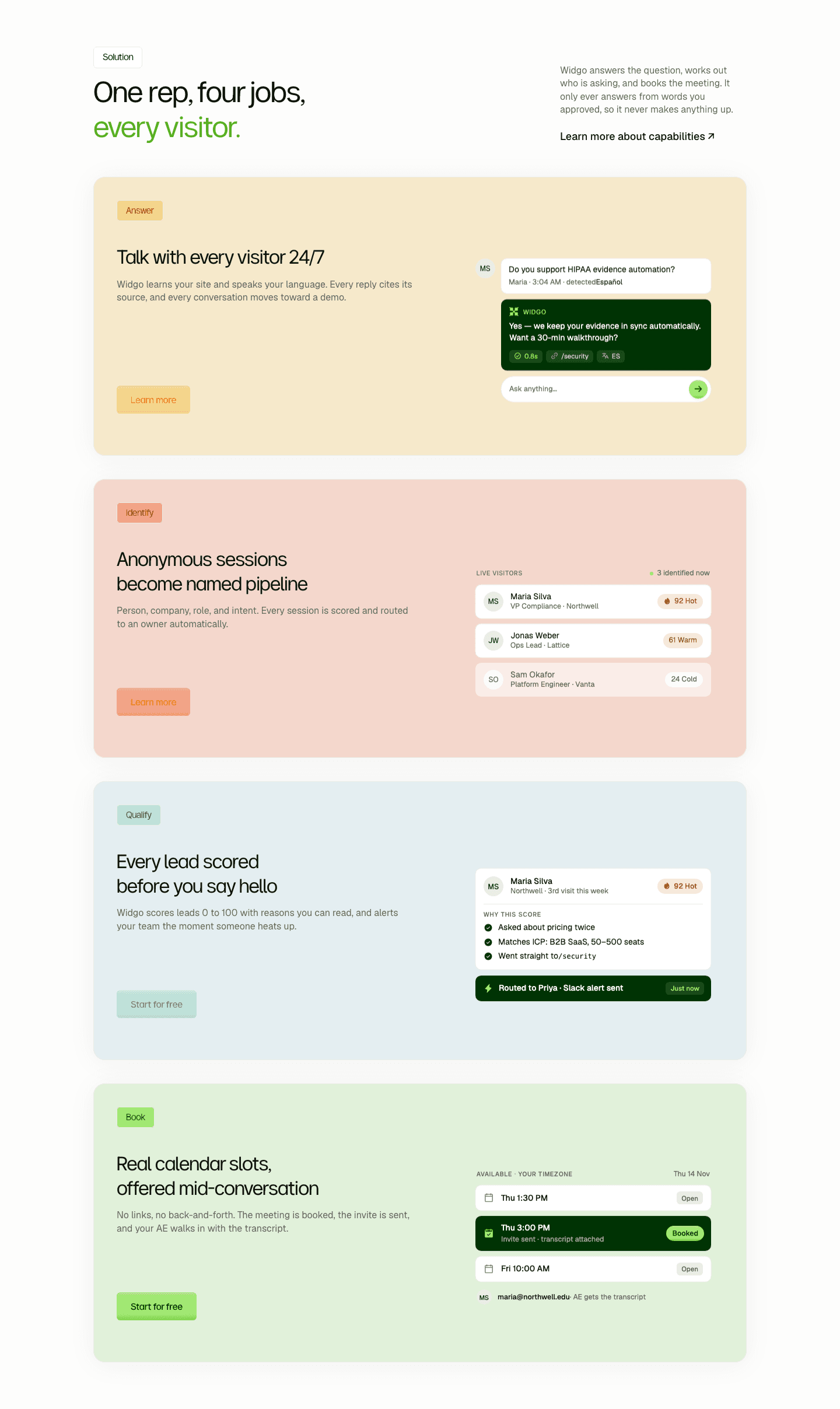 Widgo Features