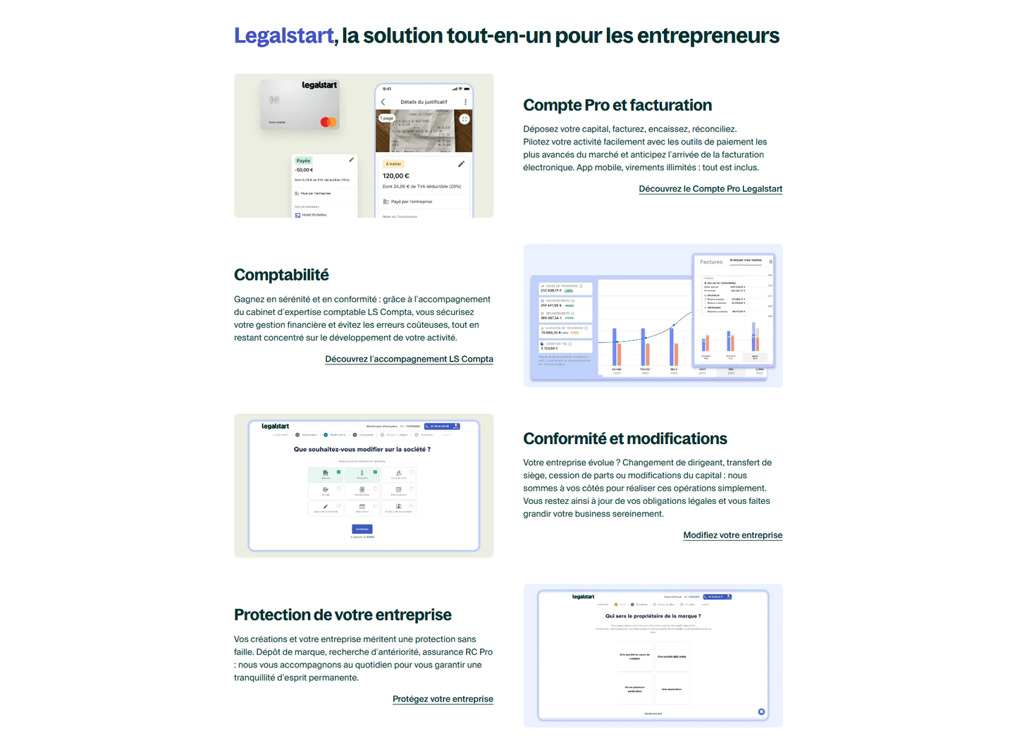 Legalstart Features